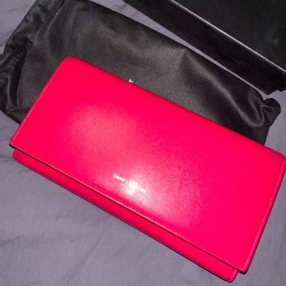 YSL continental wallet in pink WITH DUSTBAG AND BOX - Picture 3 of 8